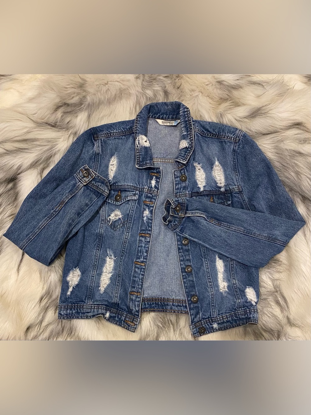 💙🤍Highway Jeans Light and Medium Blue Denim Jacket
